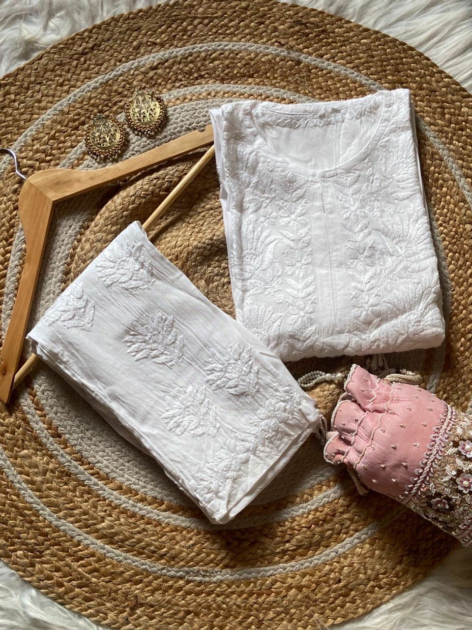 “ALIZEH” Modal Chikankari Kurta &amp; Plazo Set