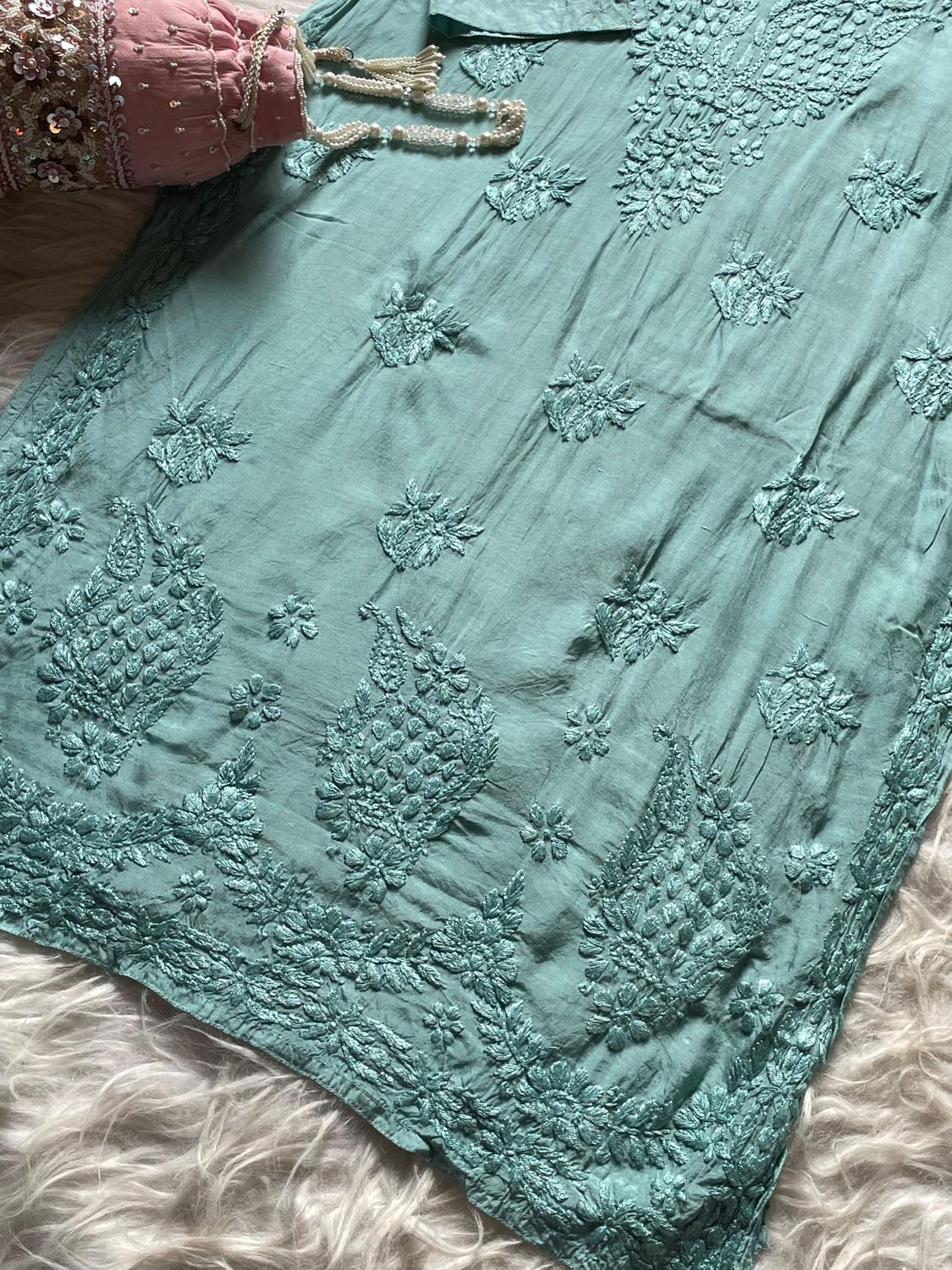 &quot;NORA&quot; Muslin Chikankari Kurta