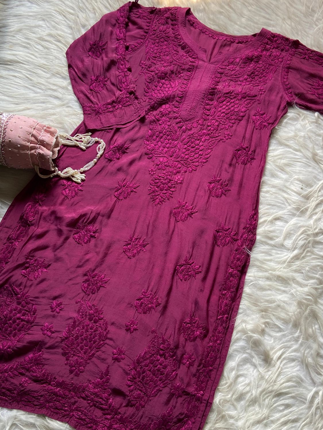 &quot;NORA&quot; Muslin Chikankari Kurta
