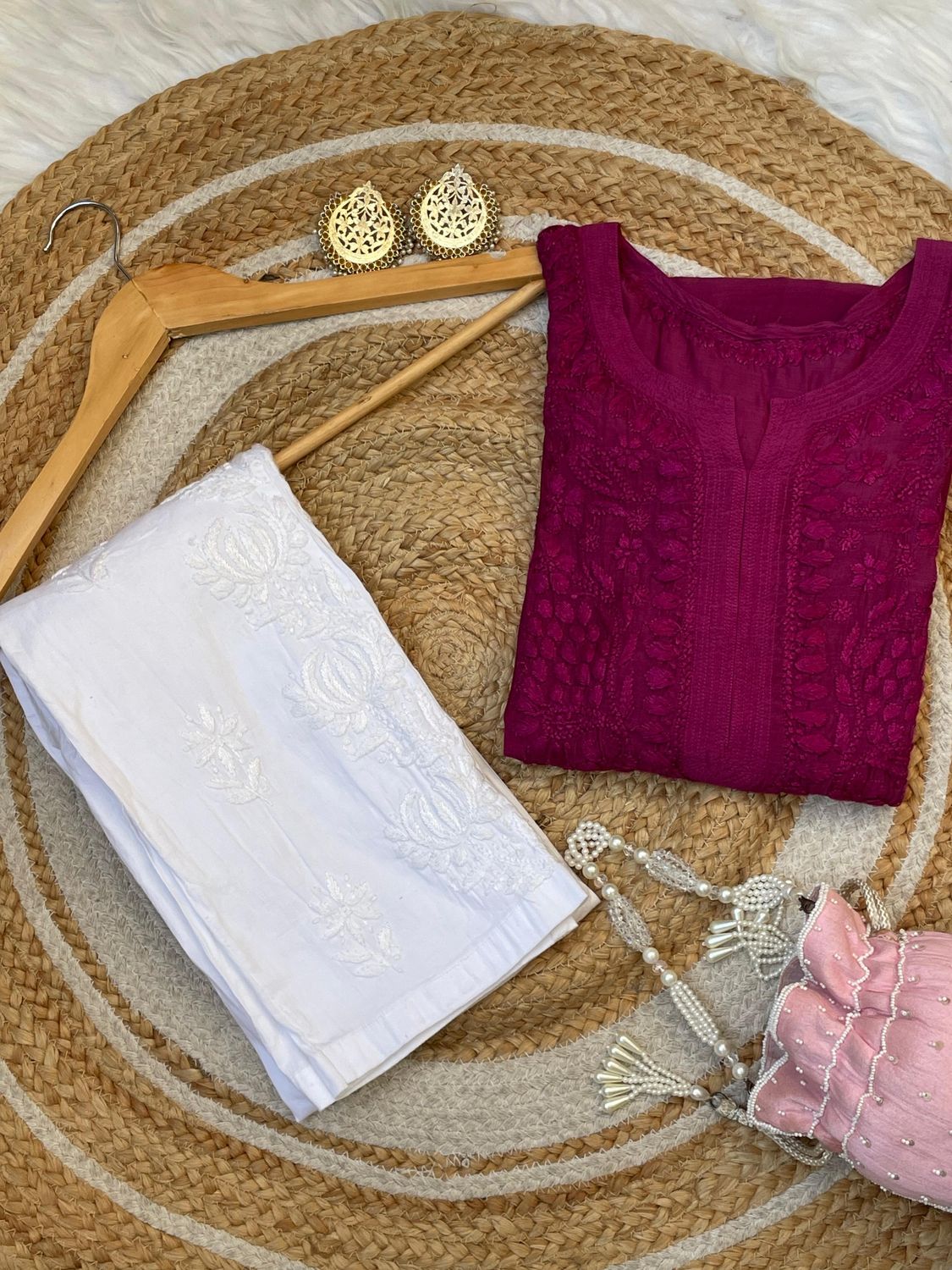 &quot;NORA&quot; Muslin Chikankari Kurta