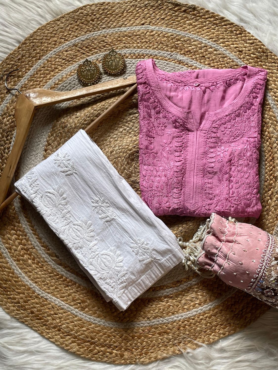 &quot;NORA&quot; Muslin Chikankari Kurta