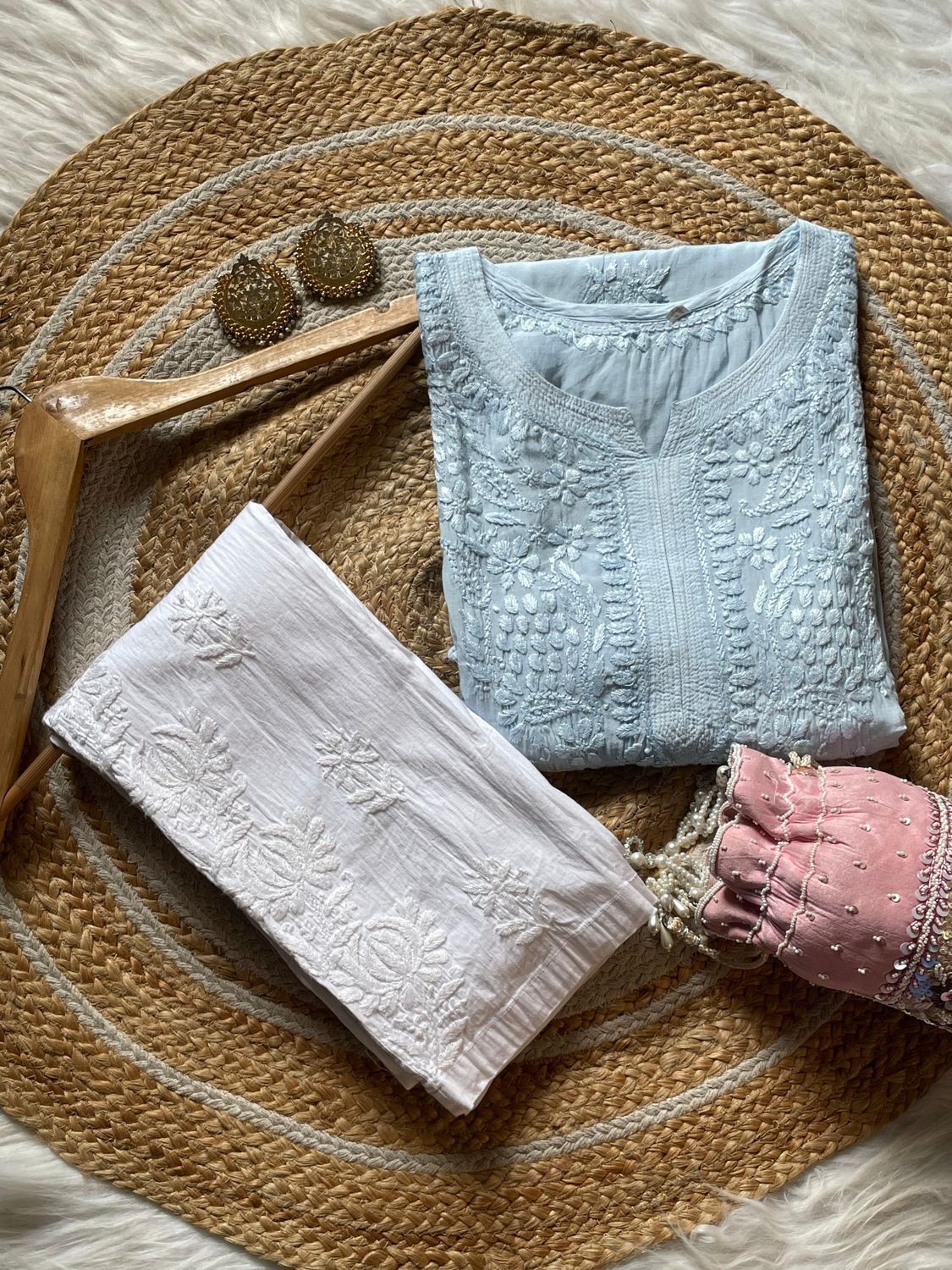 &quot;NORA&quot; Muslin Chikankari Kurta