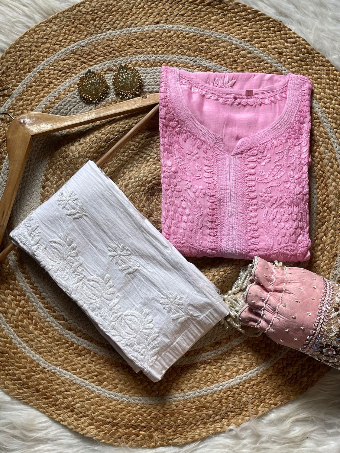 &quot;NORA&quot; Muslin Chikankari Kurta