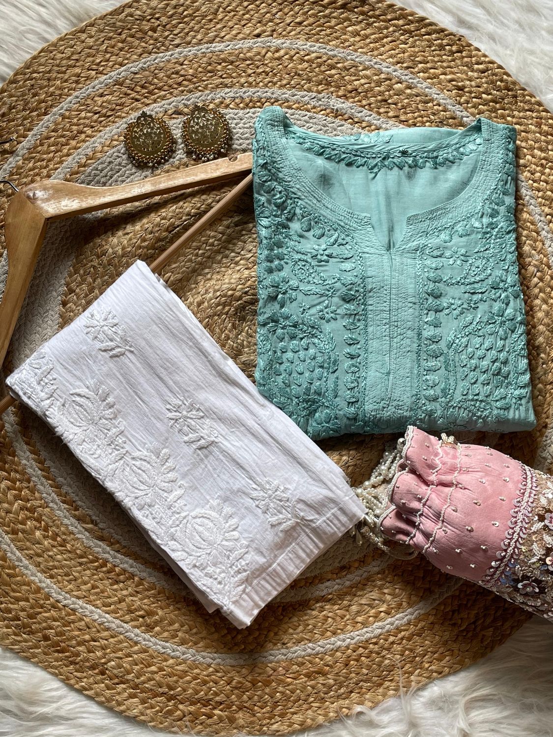 &quot;NORA&quot; Muslin Chikankari Kurta