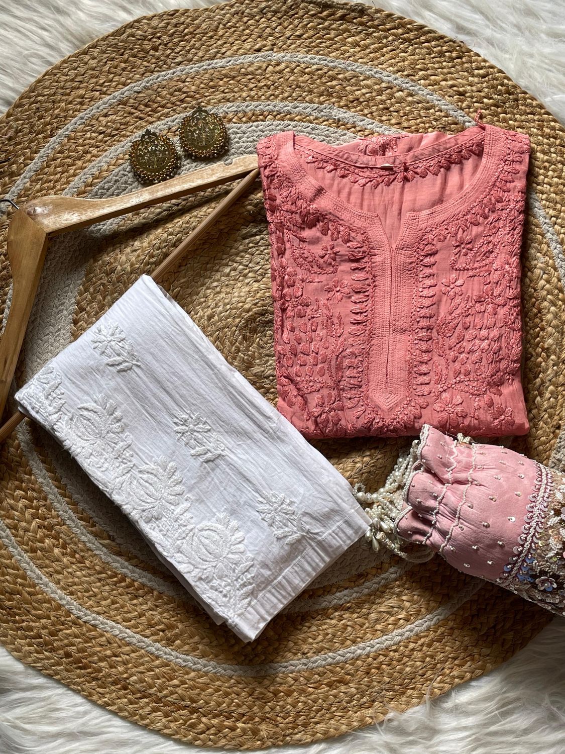 &quot;NORA&quot; Muslin Chikankari Kurta