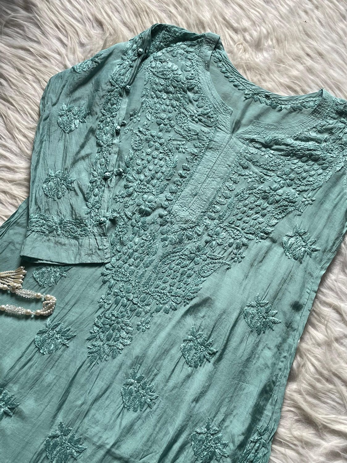 &quot;NORA&quot; Muslin Chikankari Kurta