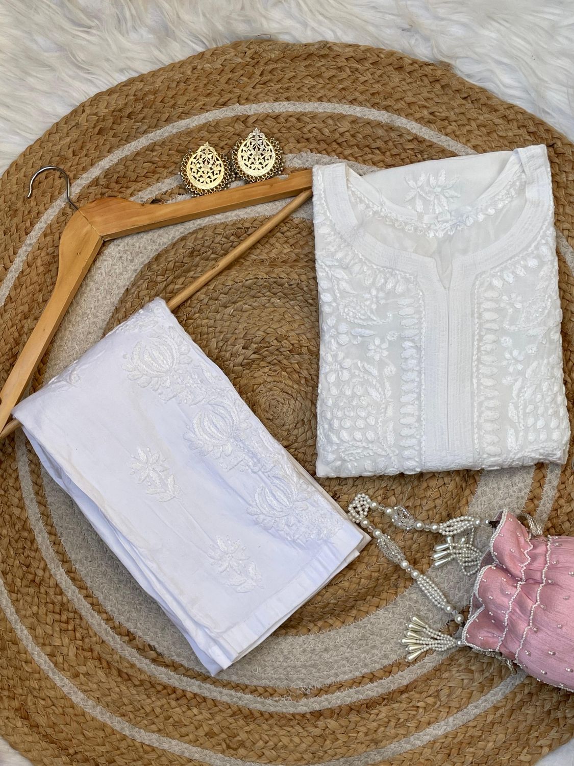 &quot;NORA&quot; Muslin Chikankari Kurta