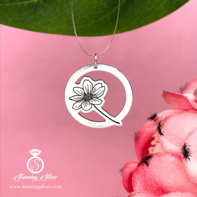 October Birth Flower Pendant - Stemmed Cosmos