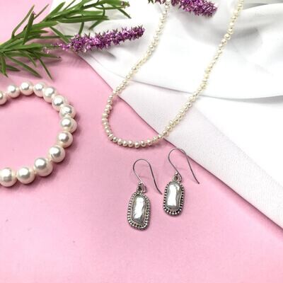Pearl and Marbe Earrings
