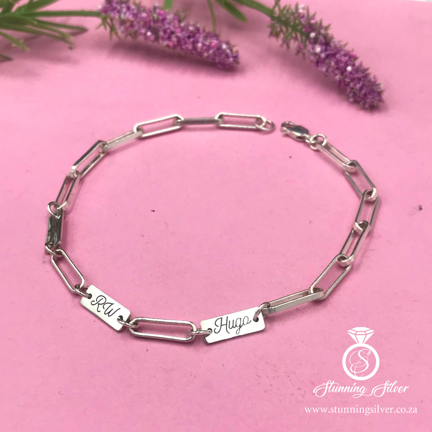 Paperclip Name Bracelet