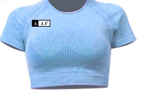 Sky Blue Yoga Short Sleeve Top