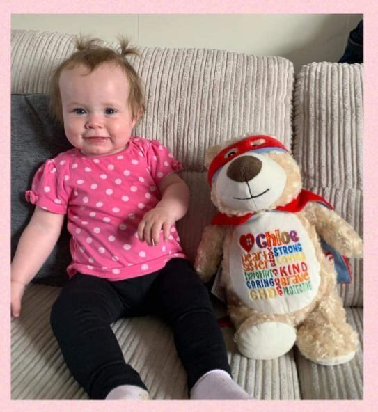 Heart siblings - Personalised Superhero Bears ( Includes Postage)