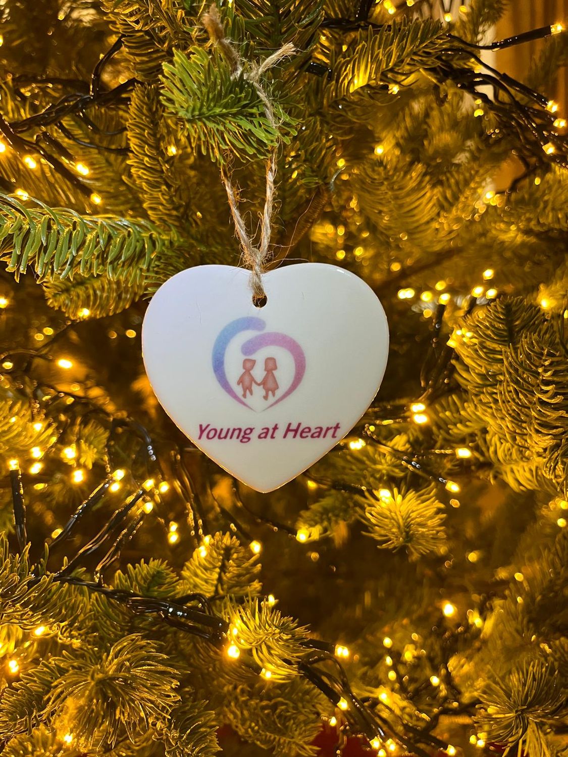 Ceramic Christmas tree decoration.