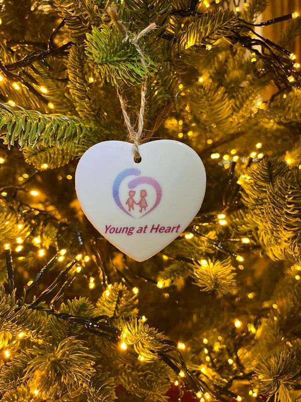 Ceramic Christmas tree decoration.