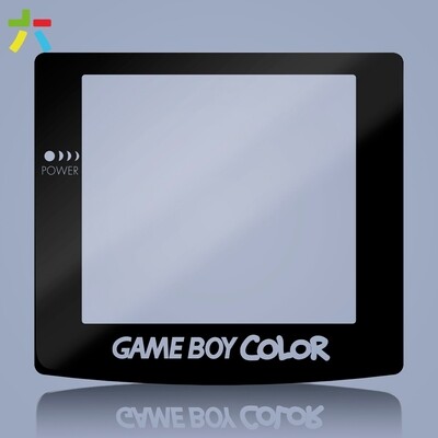 Game Boy Color Glass Q5 Lens (Black Clear Text)