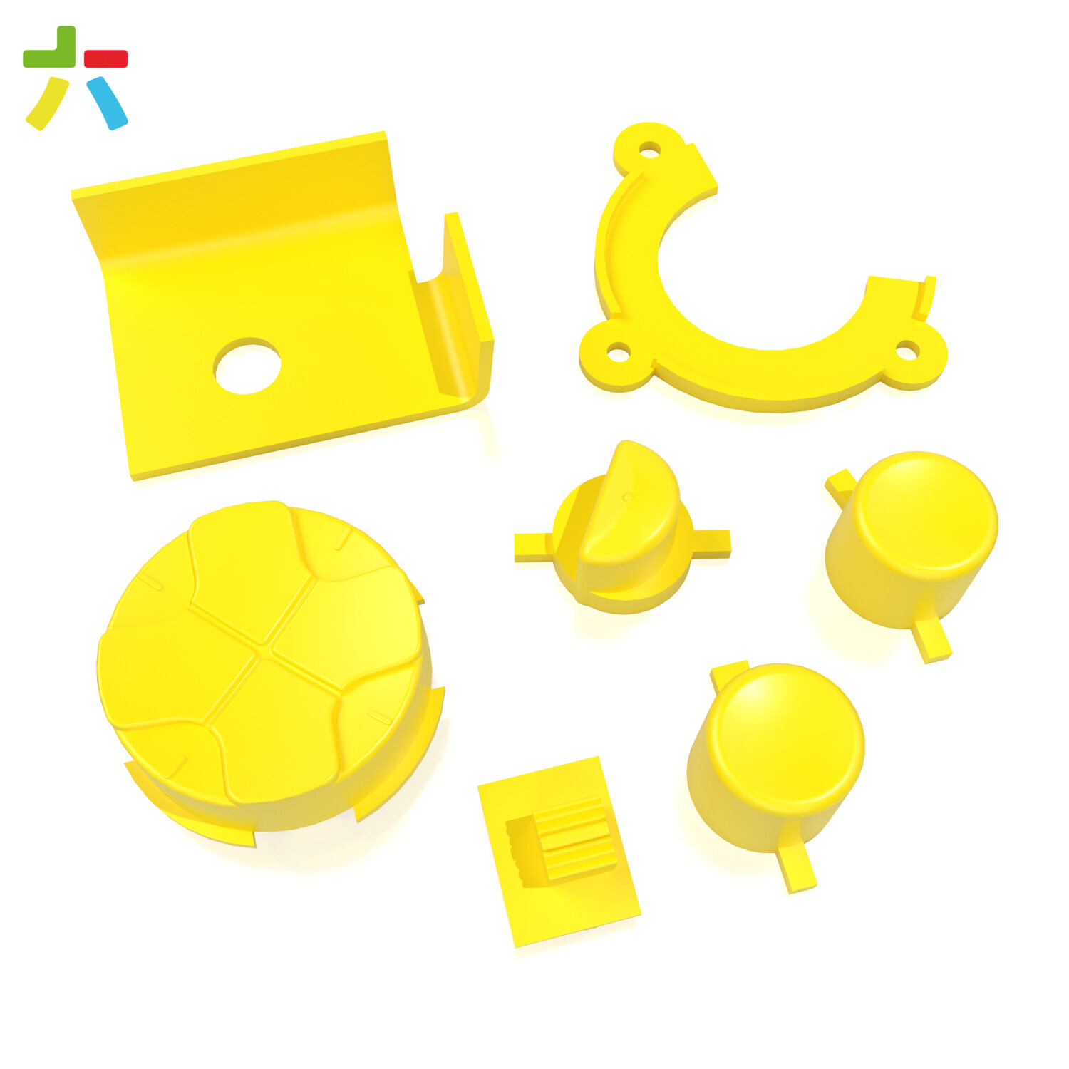 Game Gear Buttons (Solid Yellow)