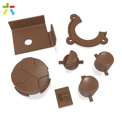 Game Gear Buttons (Solid Brown)