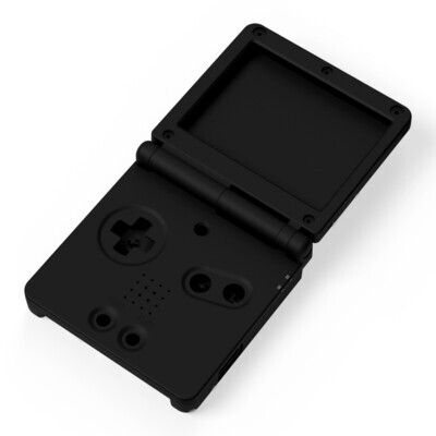 Game Boy Advance SP Shell (Matt Black - Soft Touch)
