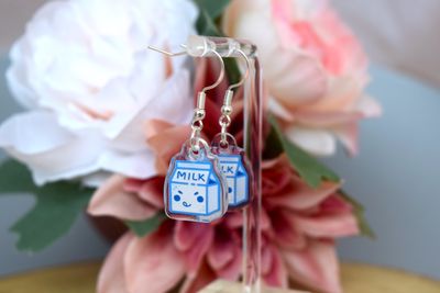 Cute Milk Charm Earrings