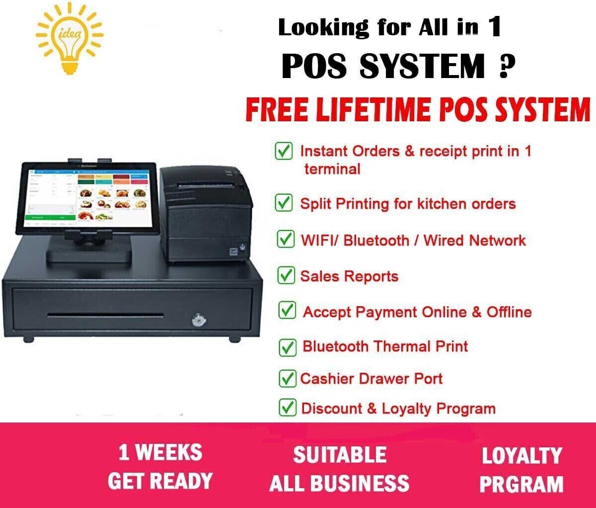 24-7 Tablet POS System Payment Terminal (No Monthly No Yearly Fee)