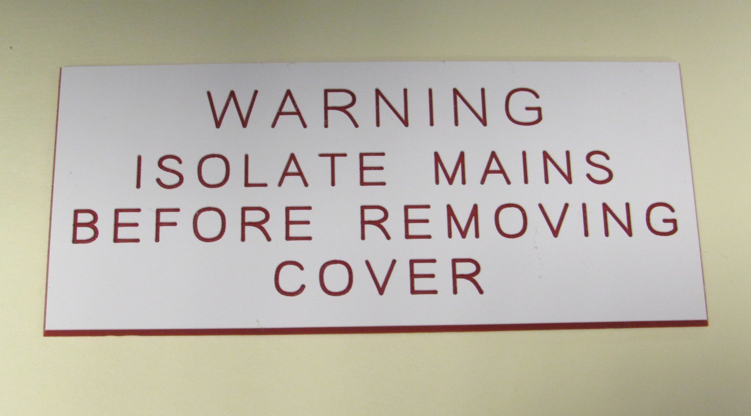 1.5mm engraved laminate 200 x 50mm labels ( From €6.63 each)