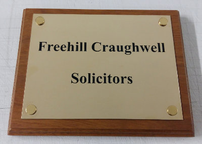 200 x 150mm Brass Nameplate