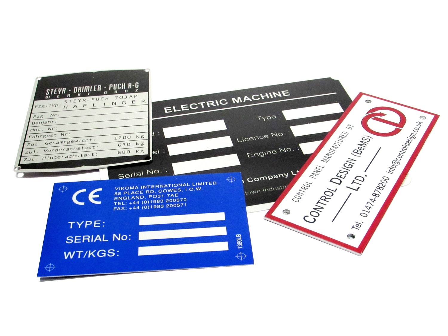 50 of 50 x 75mm Metal Labels