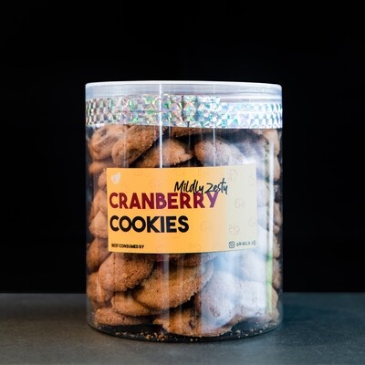Bottle of Zesty Cranberry Cookies (300g)