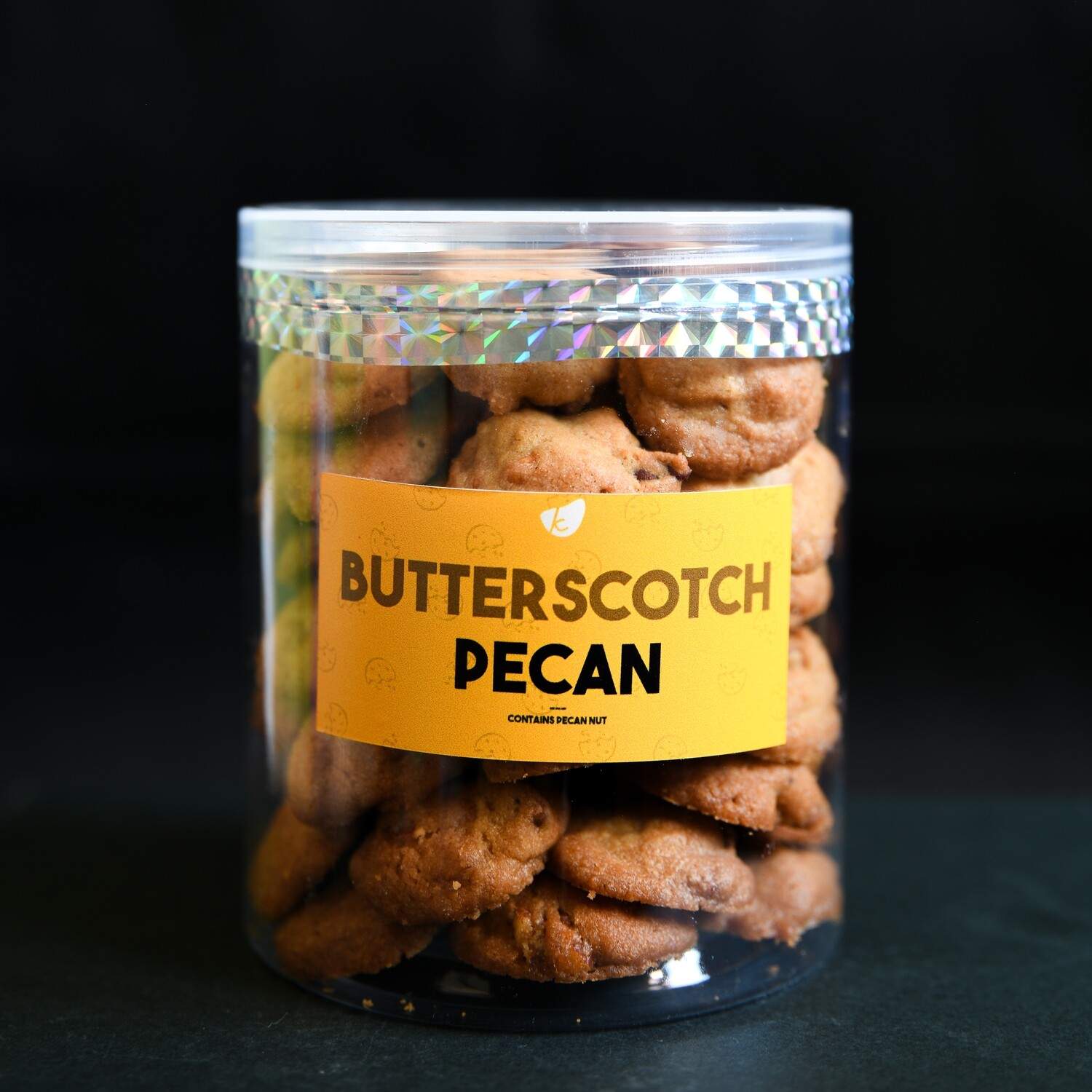 Bottle of Butterscotch Pecan Nut Cookies (300g)