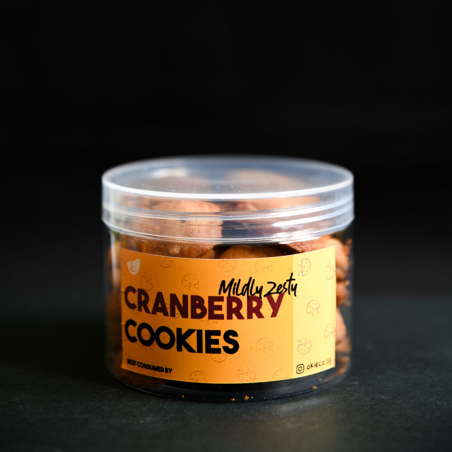 10 x Mini Zesty Cranberry Cookie Bottles (~100g)