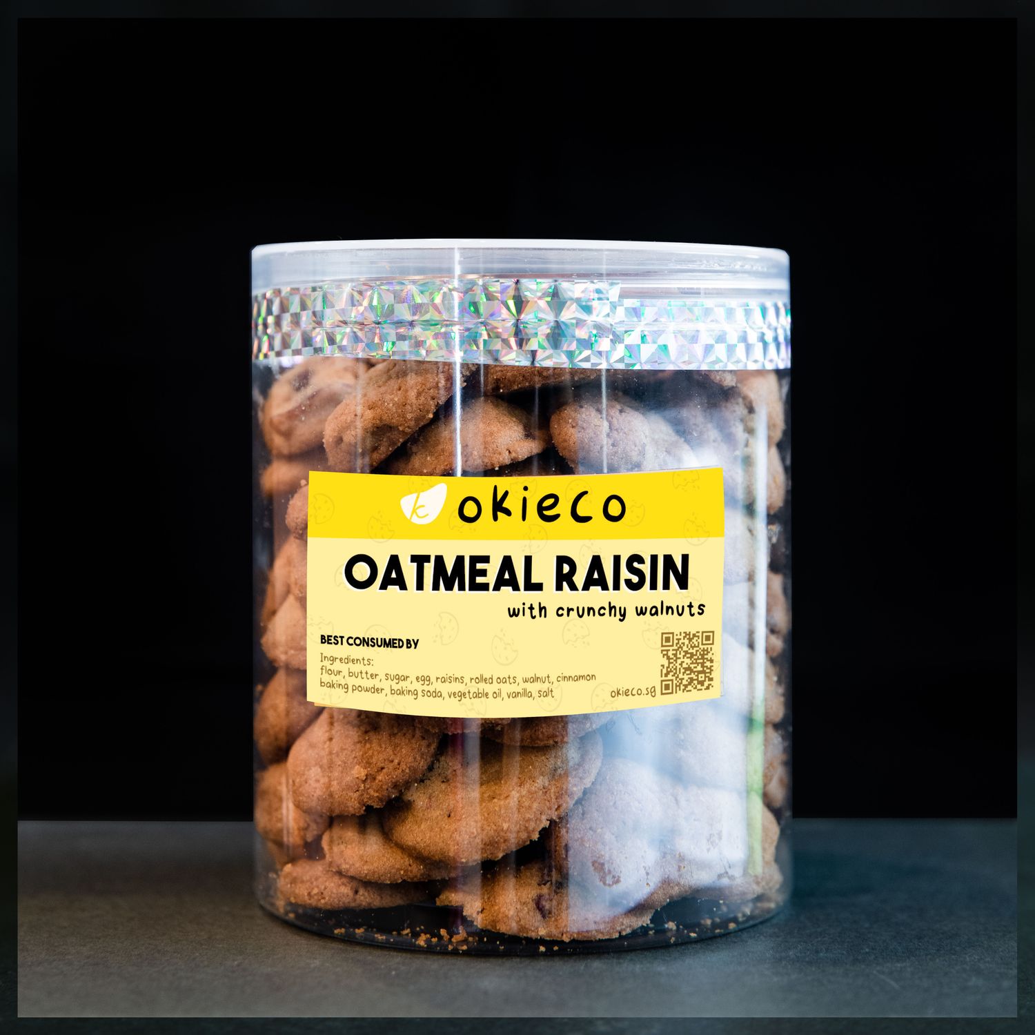 Bottle of Oatmeal Raisin Cookies (300g)