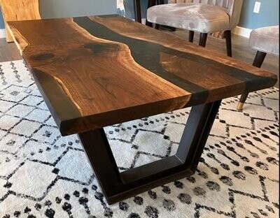 Texas Walnut and Epoxy Coffee Table