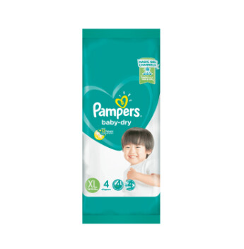 PAMPERS DIAPER BABY DRY XL 4'S