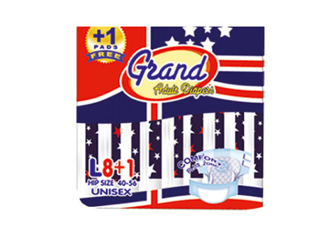 GRAND ADULT DIAPER L 8'S(+1-P)