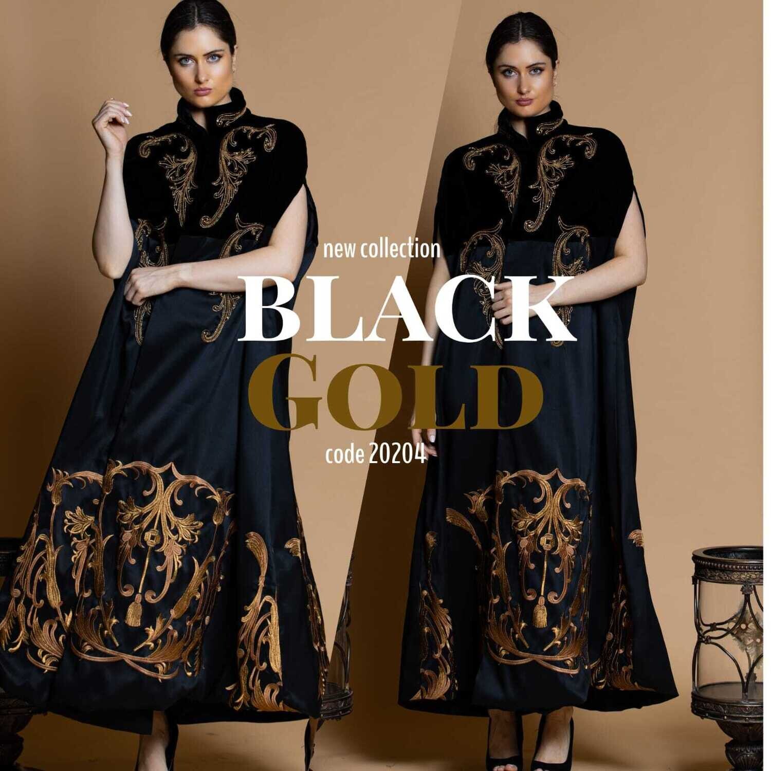 black gold abaya