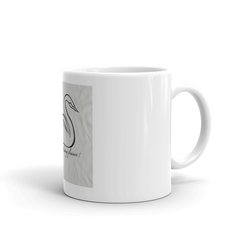 White glossy mug