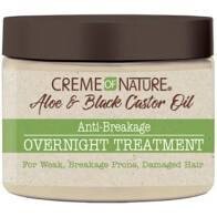 Creme Of Nature Aloe &amp; Black Castor Oil Anti- Breakage Overnight Treatment 4.76oz
