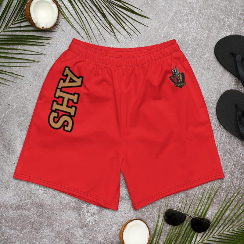 Men's Athletic Long Shorts - Red
