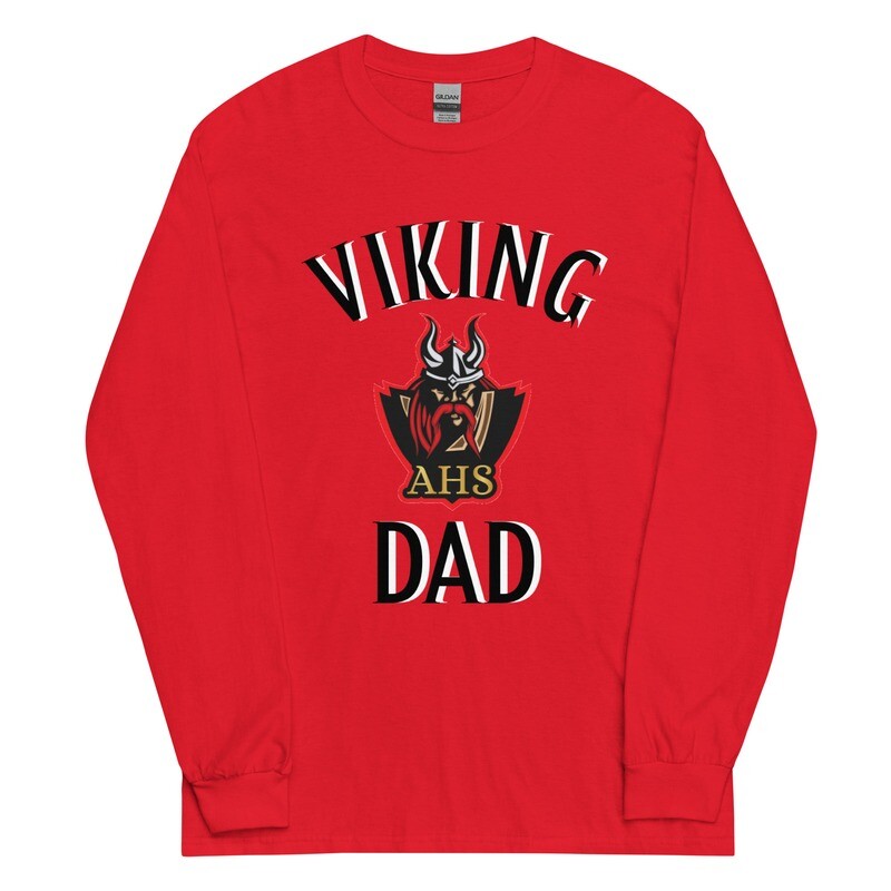 Men's Viking Dad Long Sleeve Shirt - Red