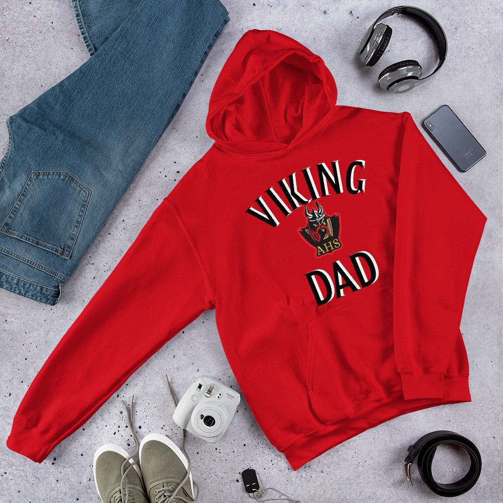 Men's Viking Dad Hoodie - Red