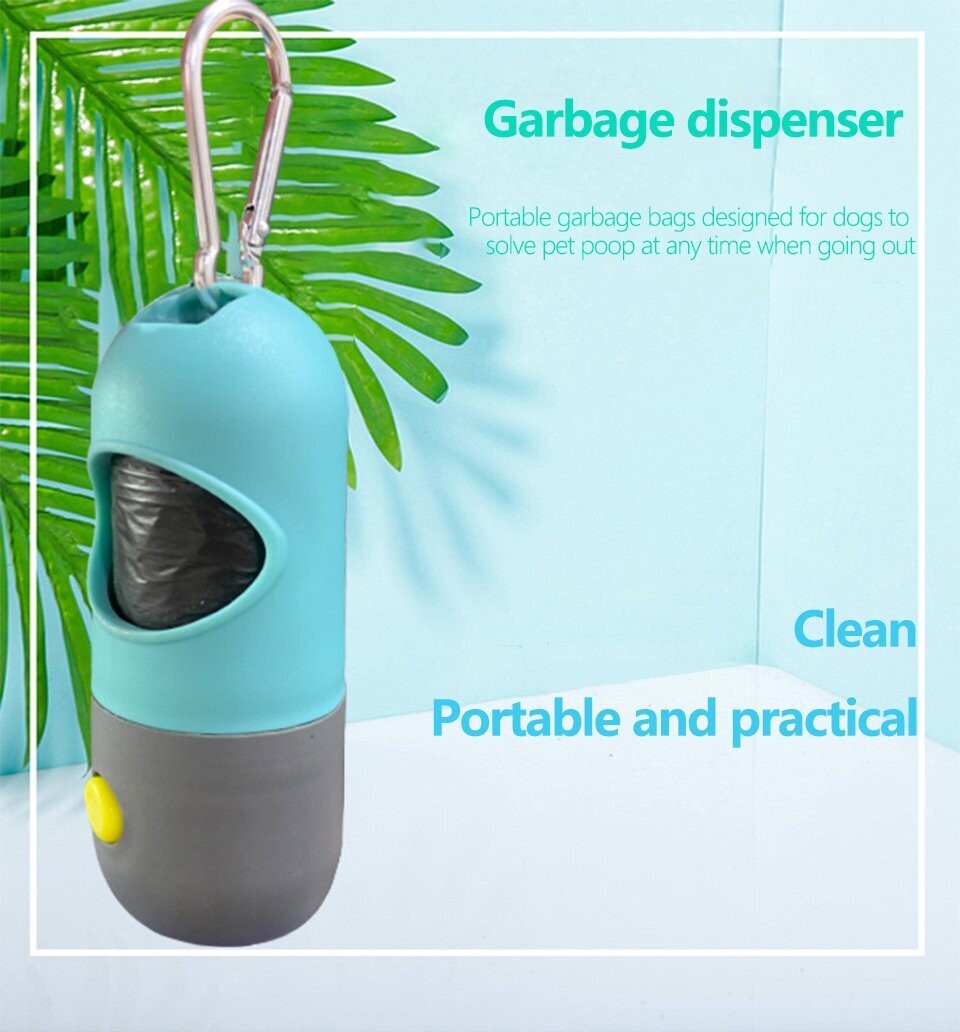dog waste bag dispenser with flashlight