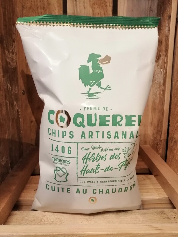 Chips artisanale aux Herbes des Hauts-de-France finement salée 130g