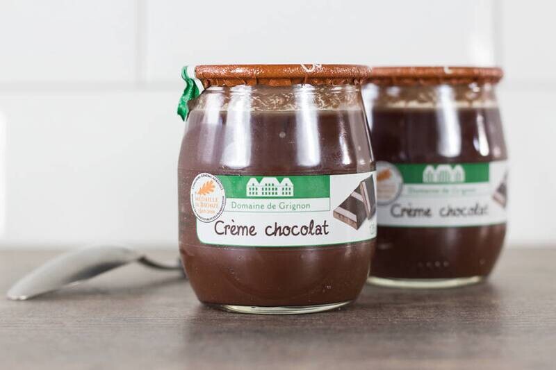 Crème dessert chocolat 2 pots de verre - 250g