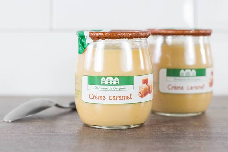 Crème dessert caramel 2 pots de verre - 250g