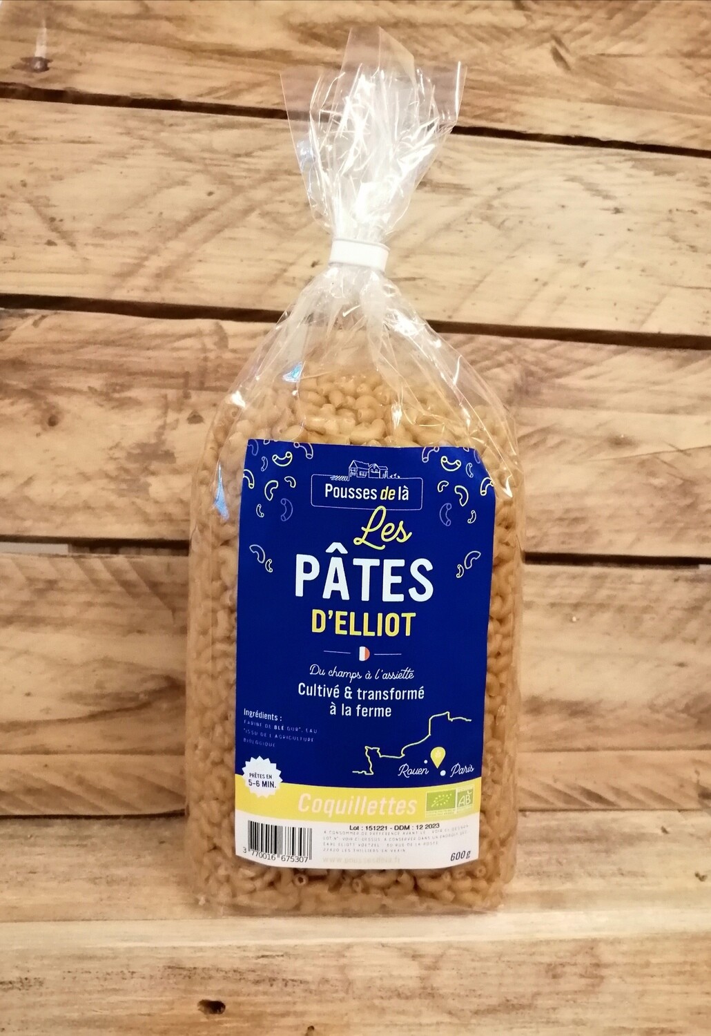 Pâtes nature COQUILLETTES BIO 600g