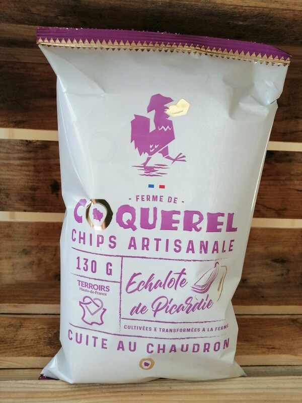 Chips artisanale aux Échalotes de Picardie finement salée 130g