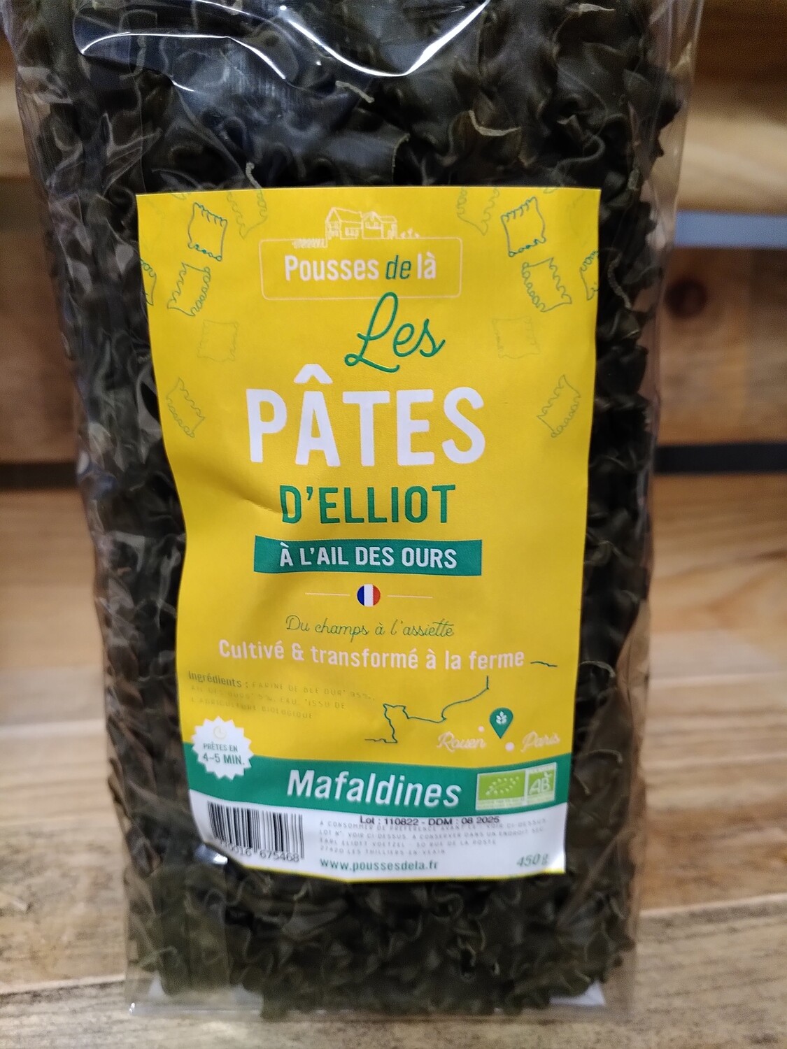Pâtes MAFALDINES à l&#39;AIL DES OURS BIO 450g
