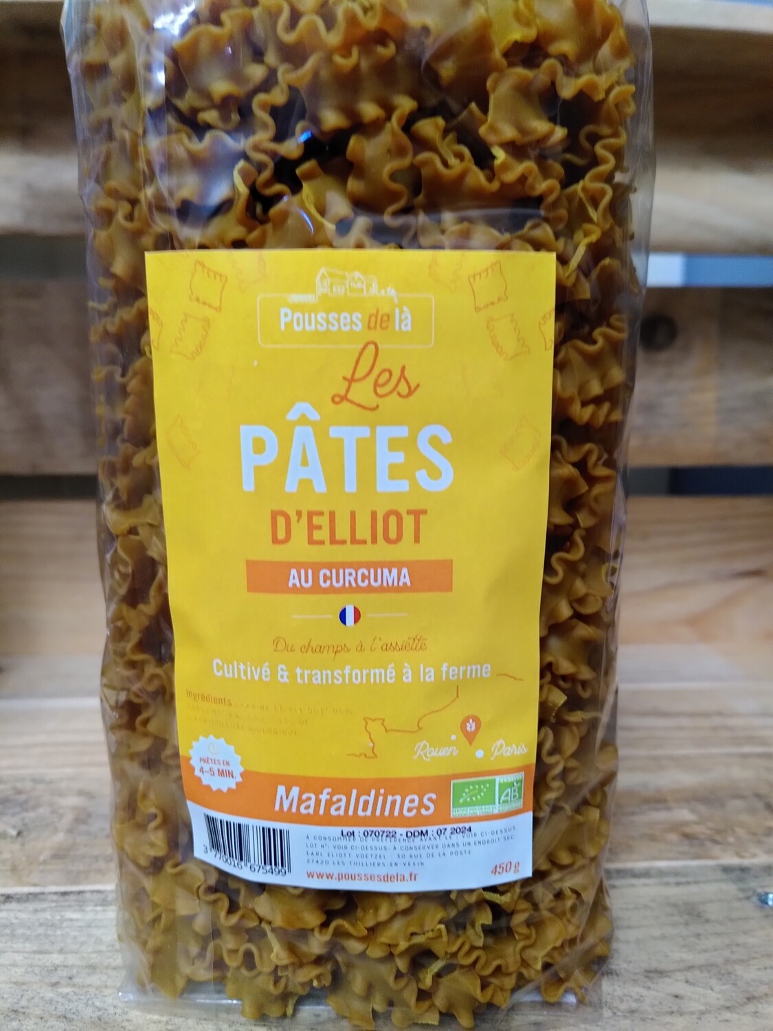 Pâtes MAFALDINES au CURCUMA BIO 450g