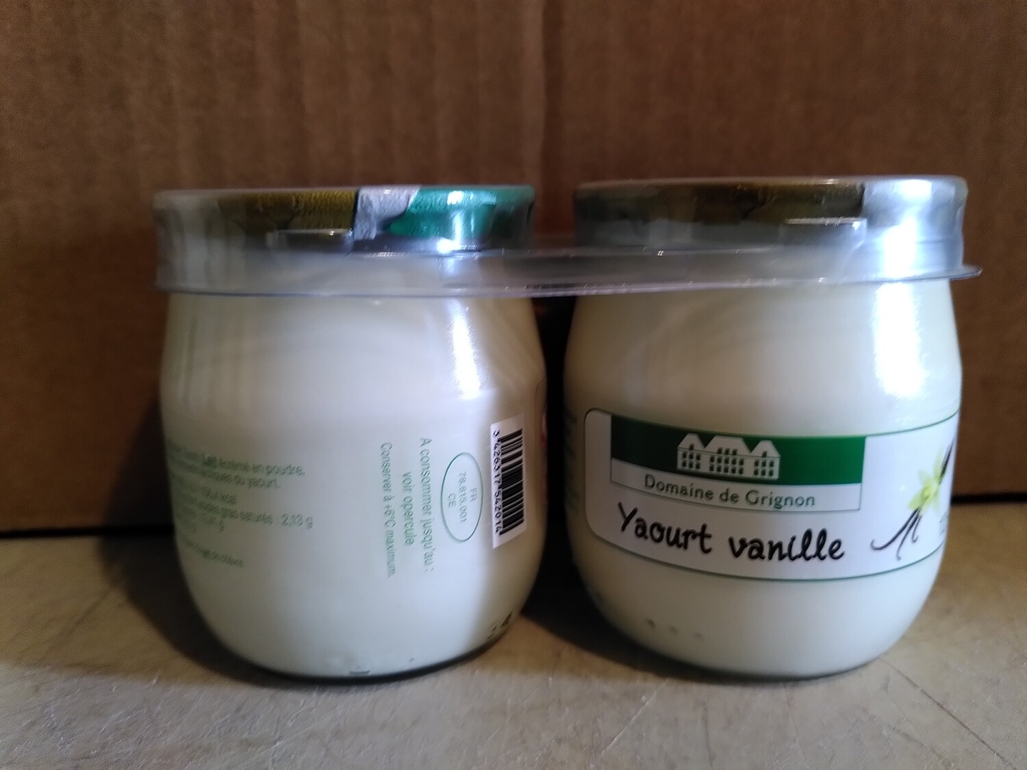 Yaourt vanille 2 pots de verre - 250g