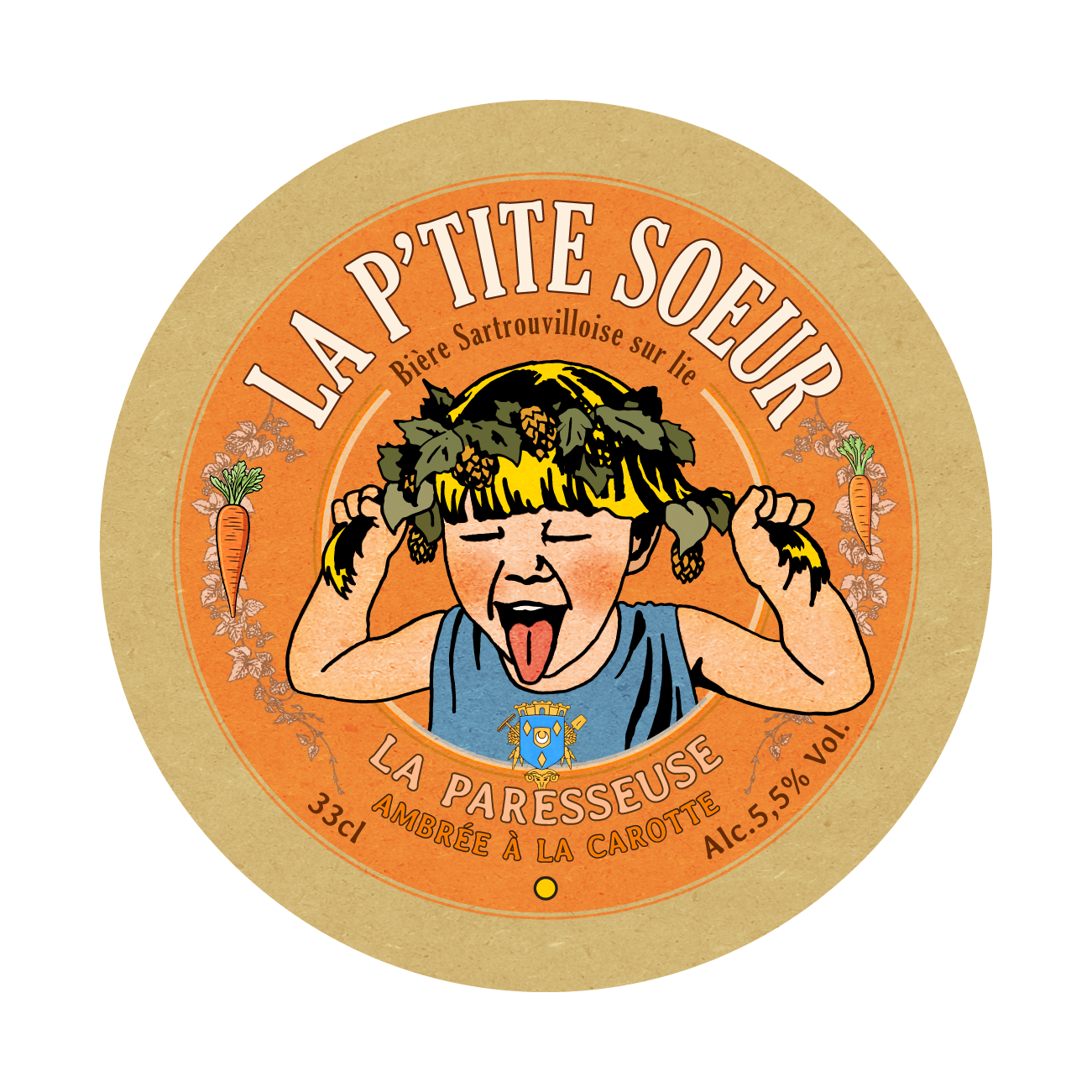 Bière La Paresseuse à la carotte 33cl